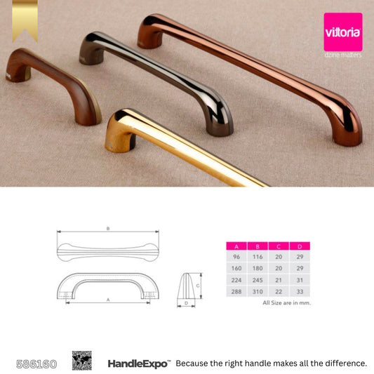 Vittoria Cabinet Handle - HEX586160